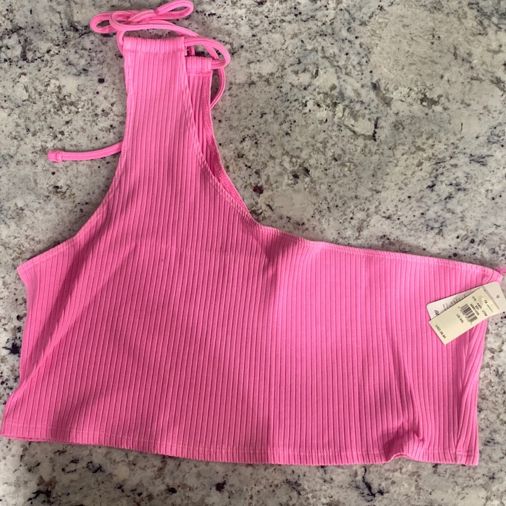 Aerie off shoulder tank top color pink nwt